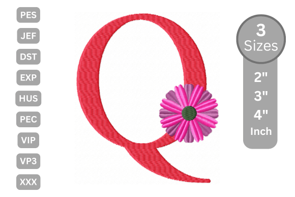 Blossom Alphabet Letter - Q Embroidery Review