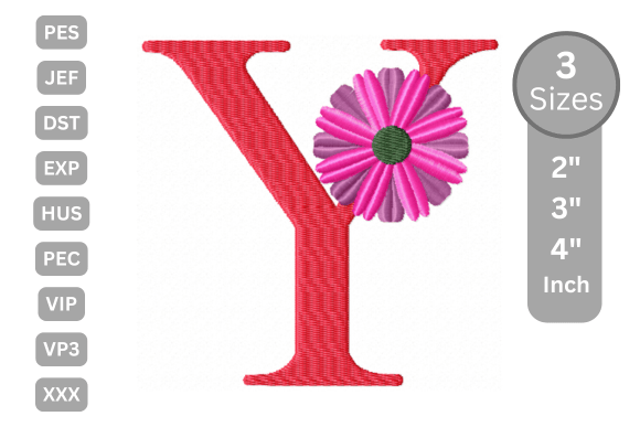 Blossom Alphabet Letter - Y Embroidery Review
