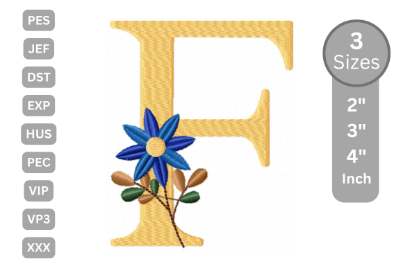 Botanical Flower Letter - F Embroidery Review