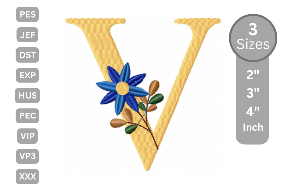 Botanical Flower Letter - V Review