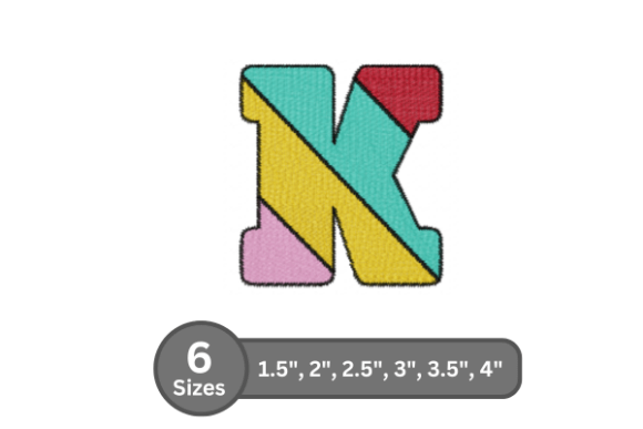 Candy Stripe Alphabet -K Embroidery Design Review