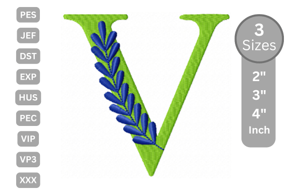 Elegant Floral Alphabet Letter-V Review