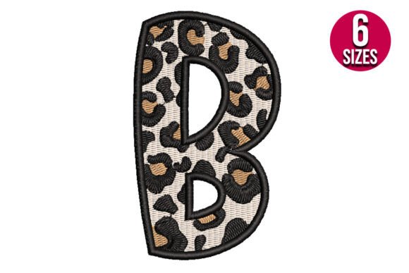 Leopard Print Alphabet Font Letter B